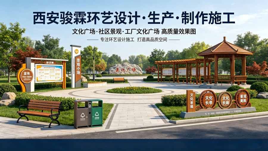 凉亭与文化长廊，骏霖环艺打造户外文化休憩胜地