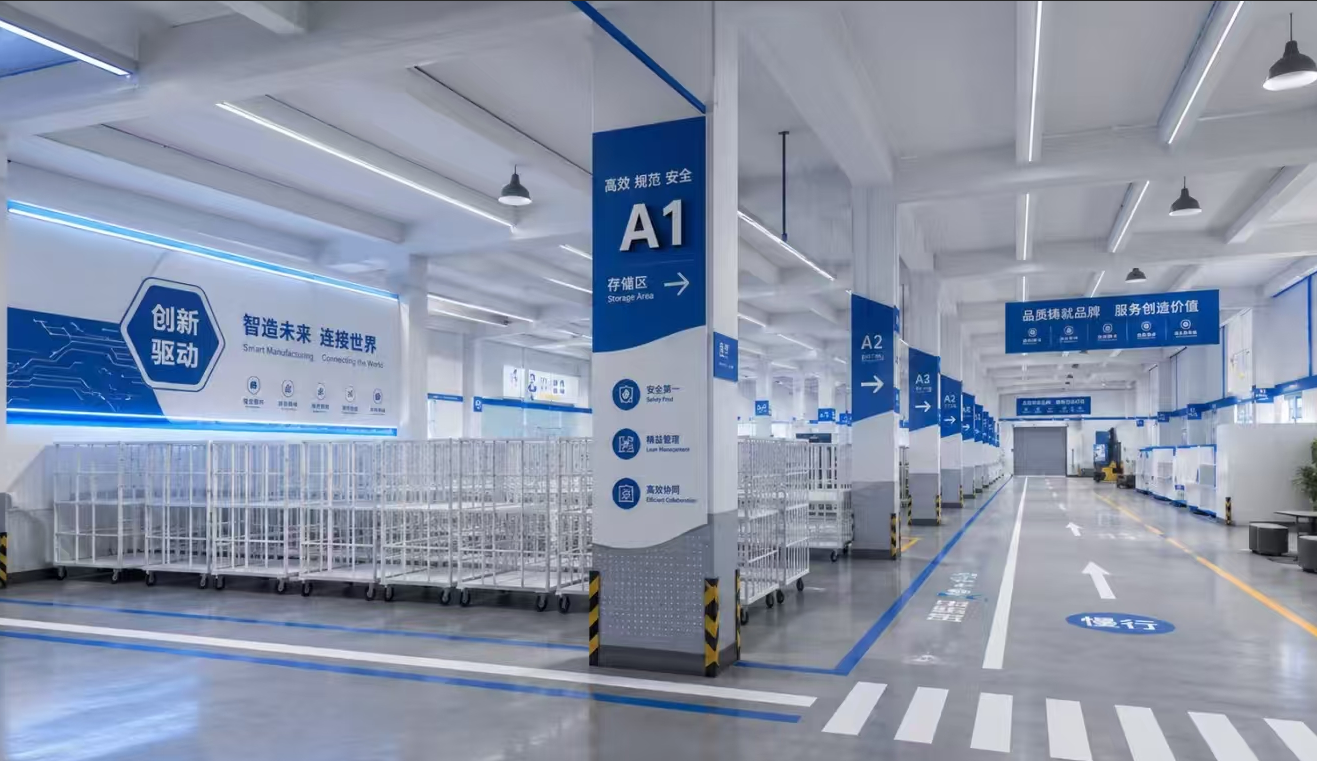 西安工厂厂区全域目视化整体工程｜全品类国标设计，一站式厂区标准化改造文化目视化设计落地